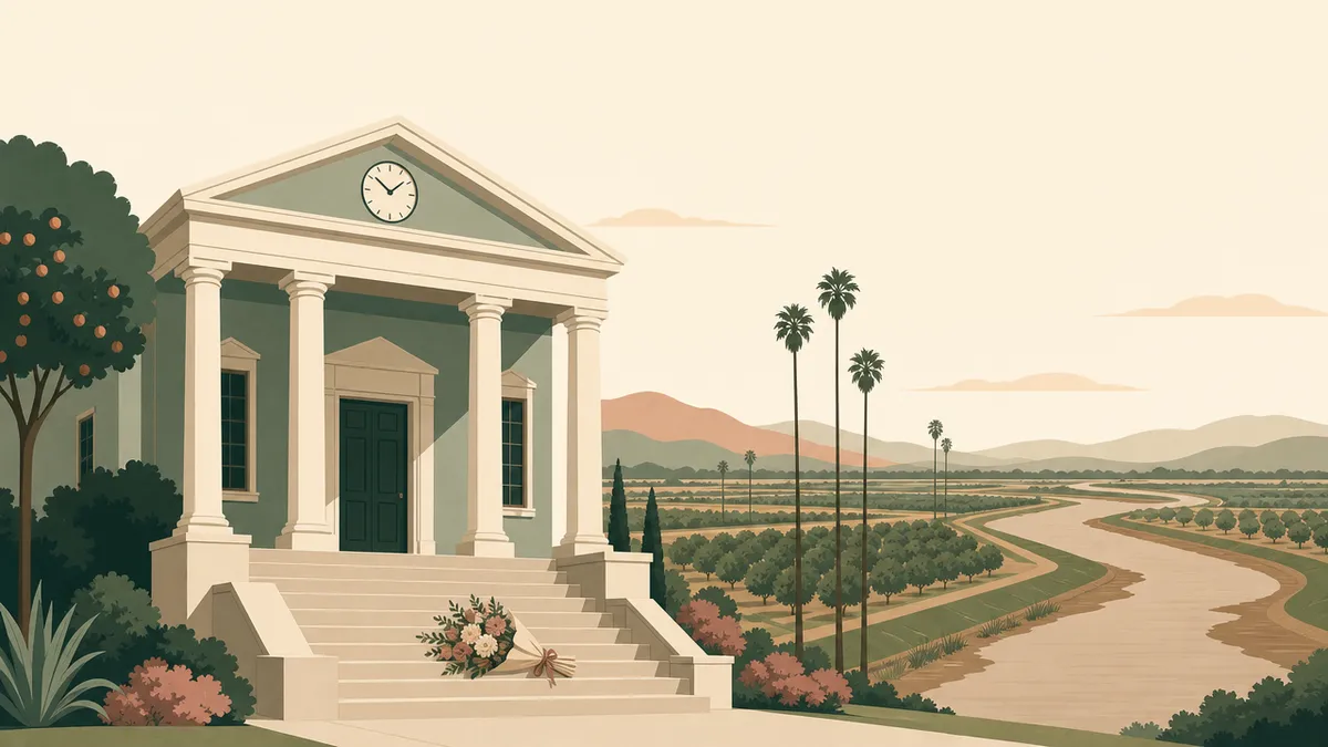 Illustration of courthouse and city hall ceremonies in the Sacramento area