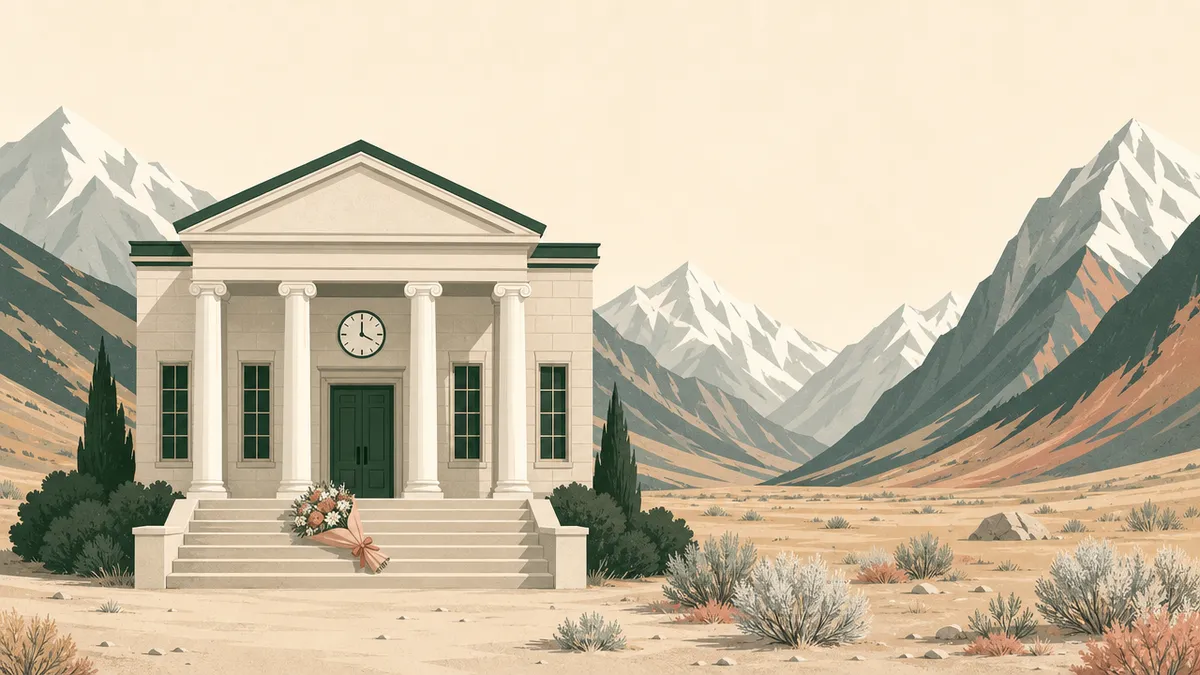 Illustration of courthouse and city hall ceremonies in the Salt Lake City area