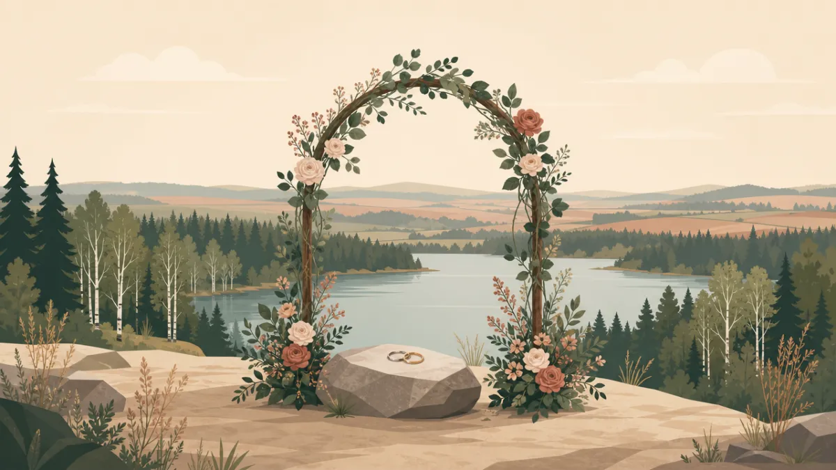 Illustration of ceremony-only elopement sites in the Minneapolis-St. Paul area
