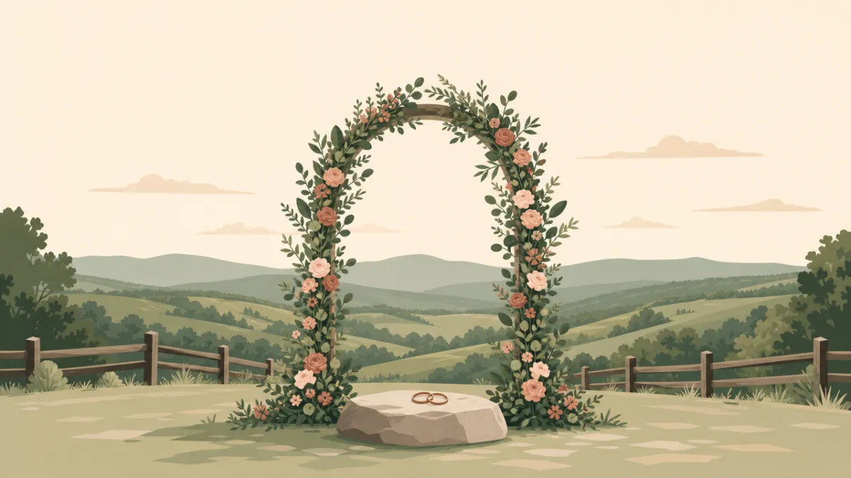 Illustration of ceremony-only elopement sites in the Nashville area