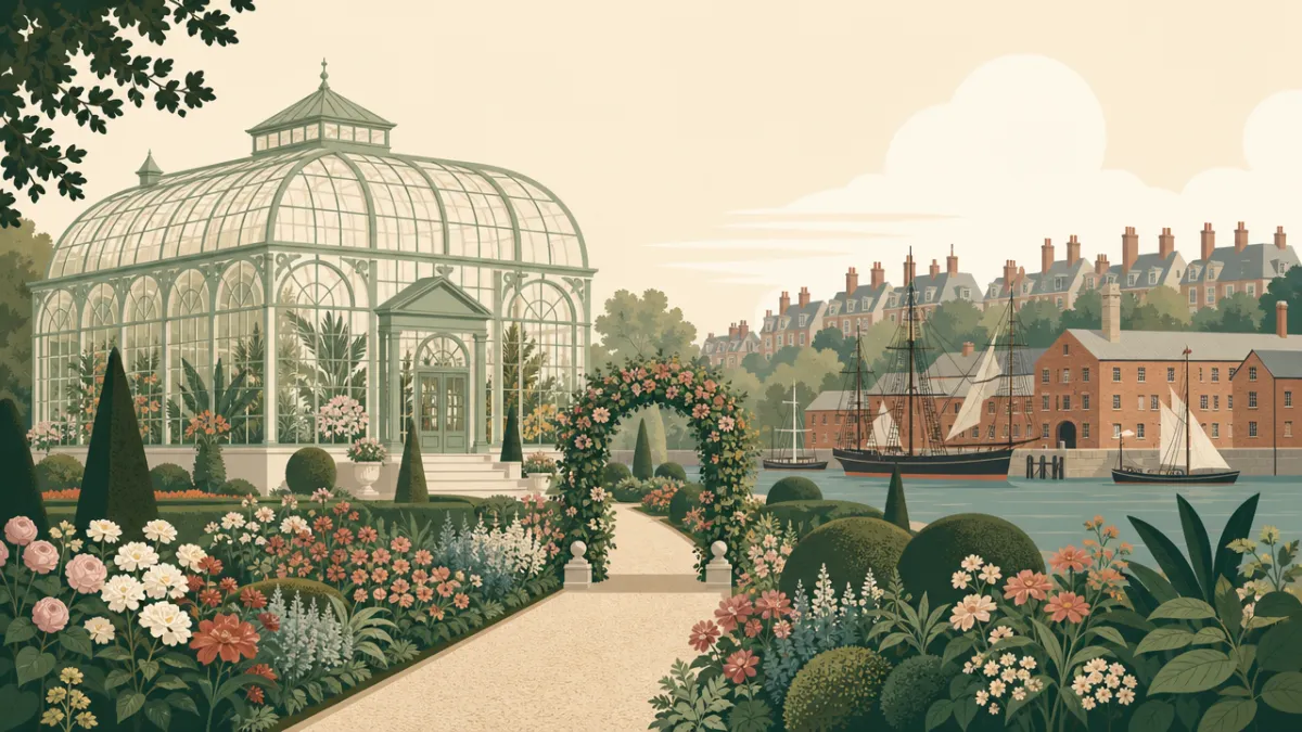 Illustration of garden and conservatory venues in the Baltimore area