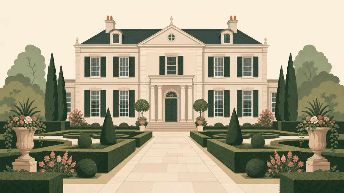 Illustration of historic estate and mansion venues