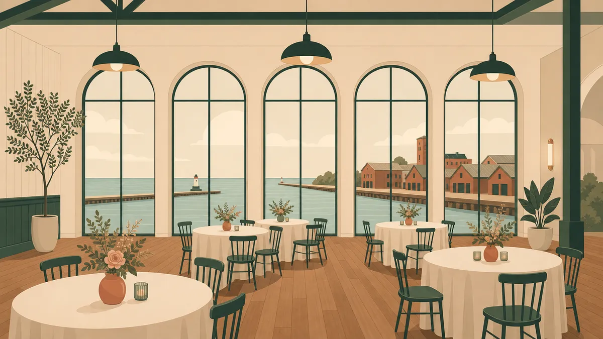 Illustration of indoor venues in the Cleveland area