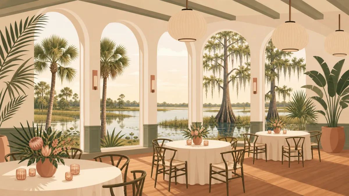 Illustration of indoor venues in the Orlando area