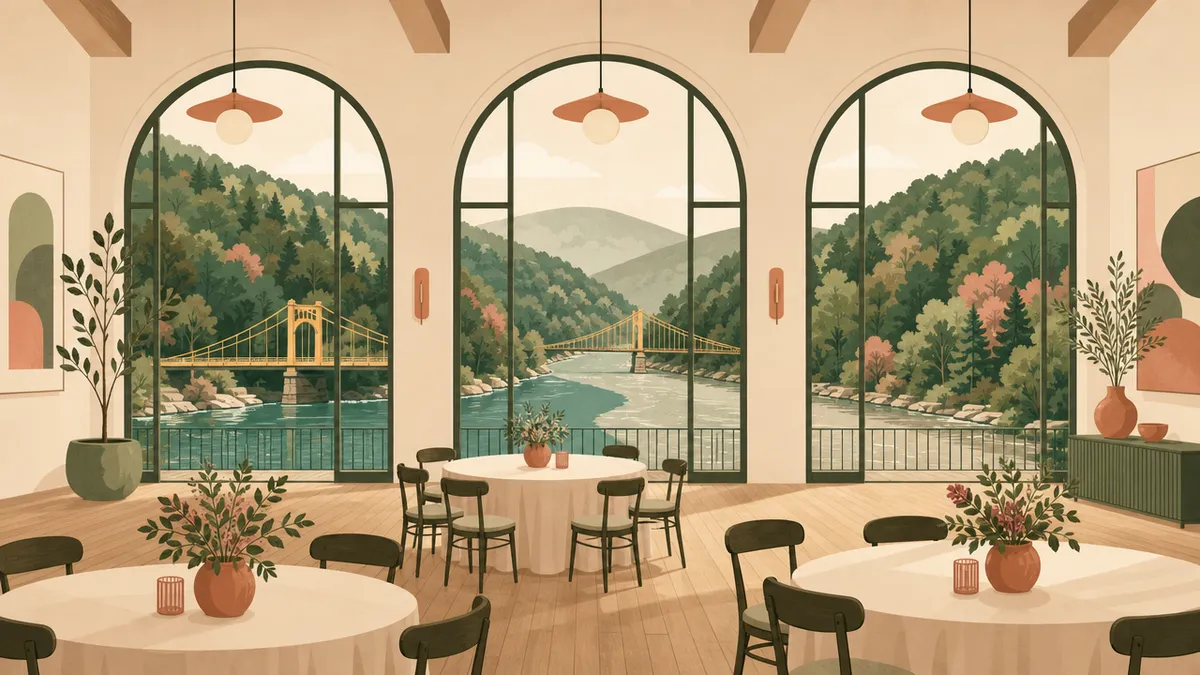 Illustration of indoor venues in the Pittsburgh area