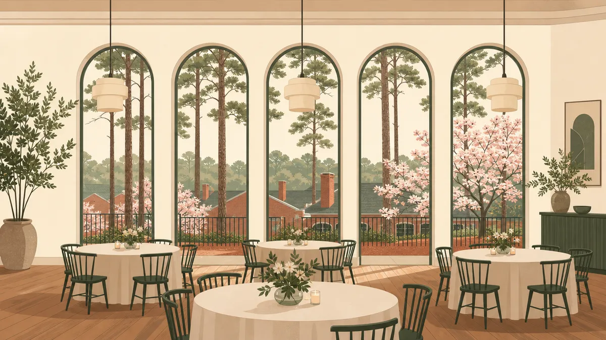 Illustration of indoor venues in the Raleigh-Durham area