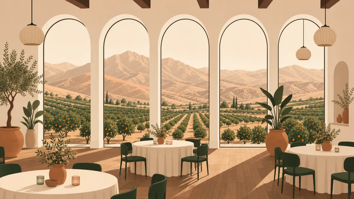 Illustration of indoor venues in the Riverside-San Bernardino area