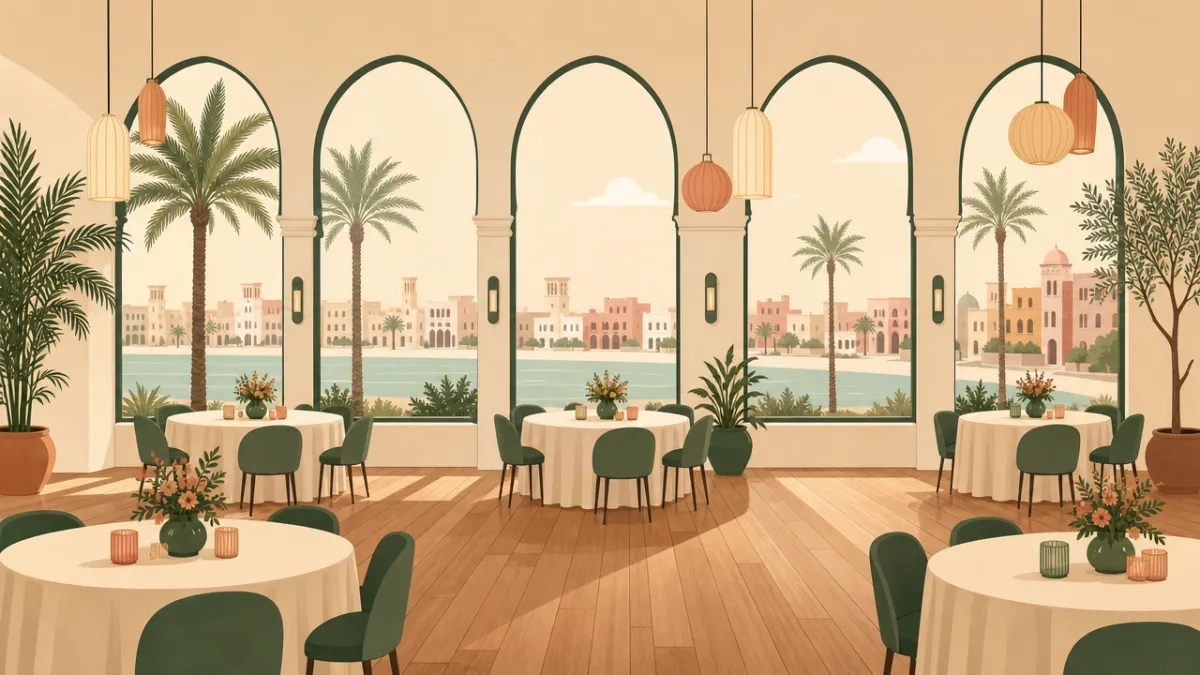 Illustration of indoor venues in the Tampa Bay area
