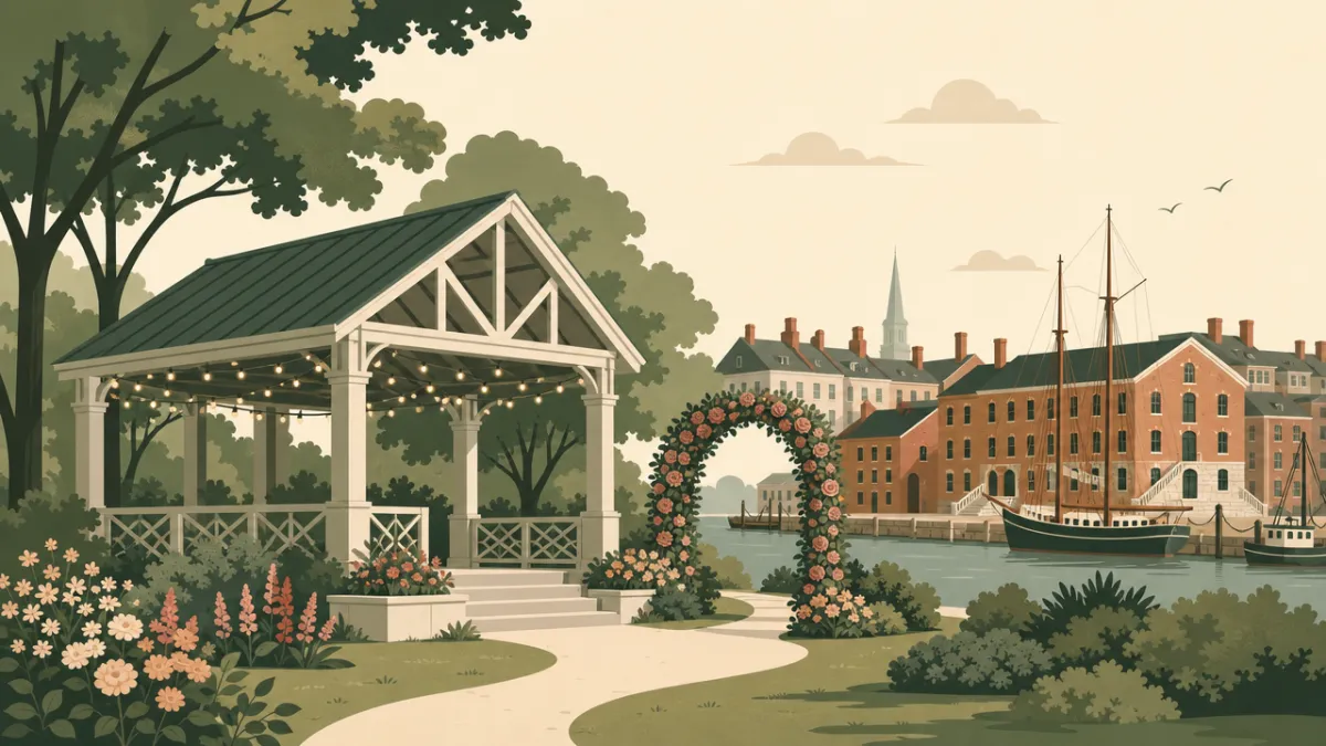 Illustration of park and pavilion venues in the Baltimore area
