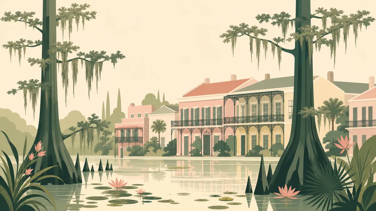 Illustration of small and micro wedding venues for 50 or fewer guests in the New Orleans area