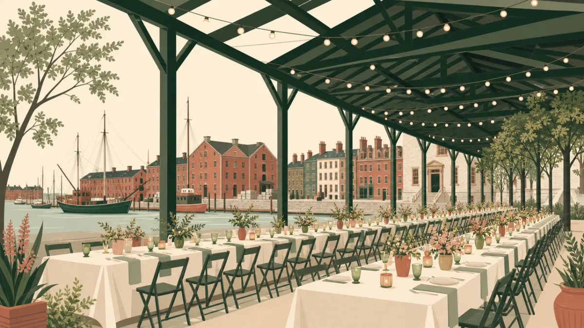Illustration of venues that seat 50 or more in the Baltimore area