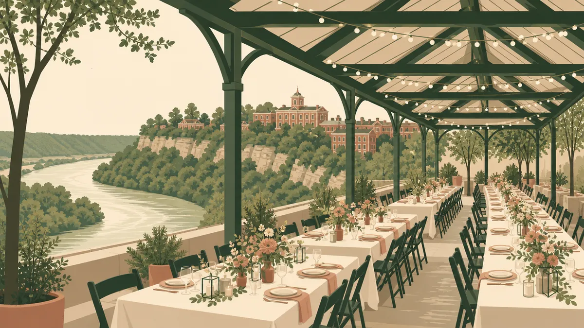 Illustration of venues that seat 50 or more in the Cincinnati area