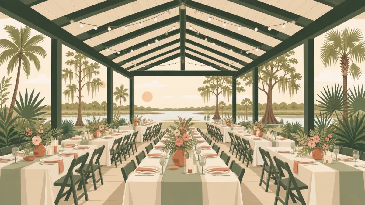 Illustration of venues that seat 50 or more in the Orlando area