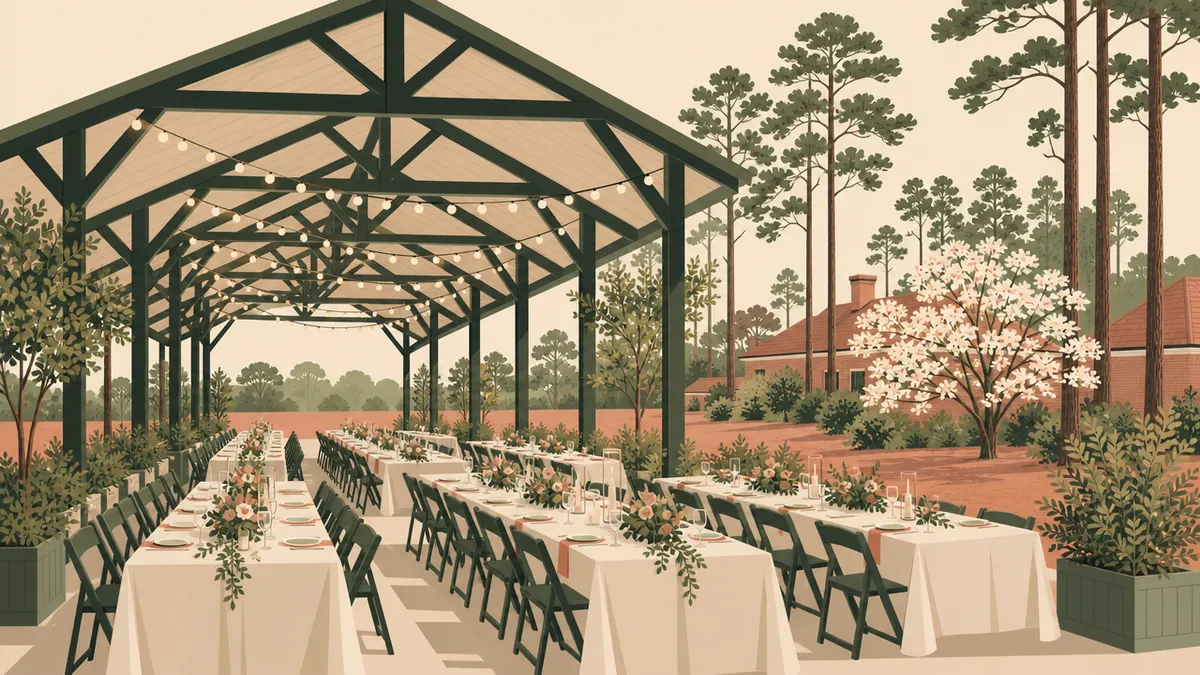 Illustration of venues that seat 50 or more in the Raleigh-Durham area